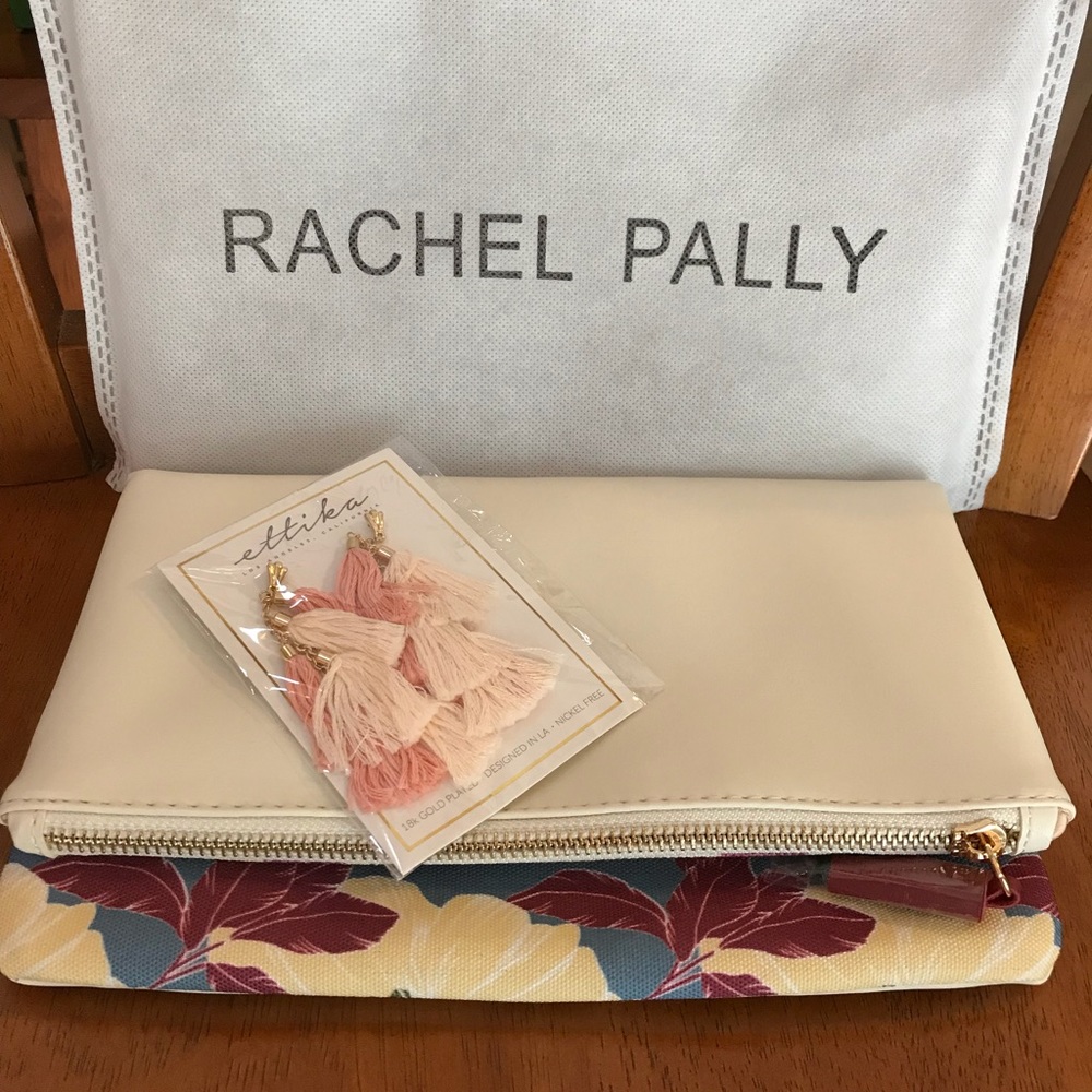 Rachel Pally Clutch & Ettika Tassel Earrings